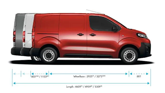 citroen dispatch detailted dimensions