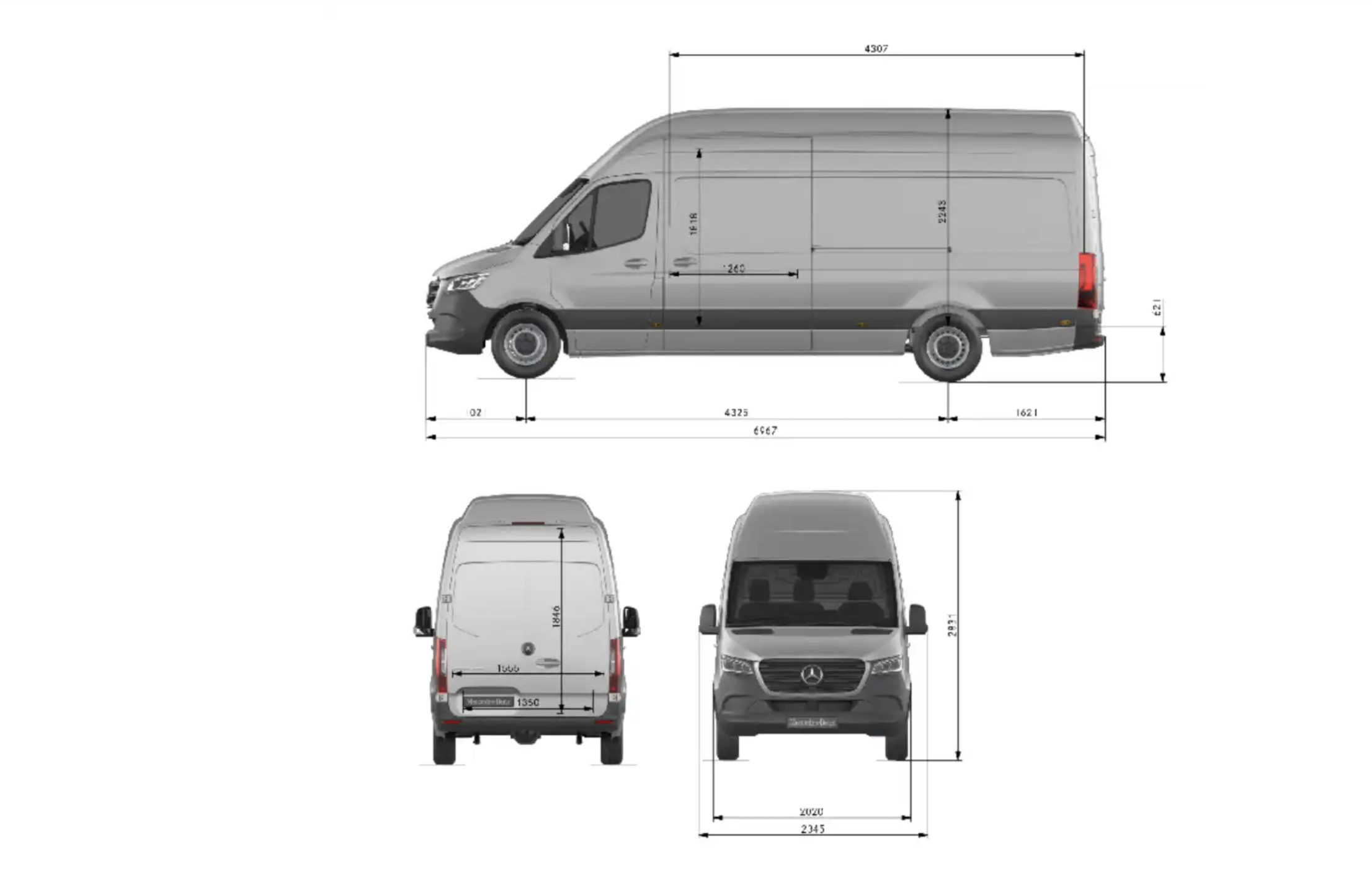 lwb sprinter van dimensions