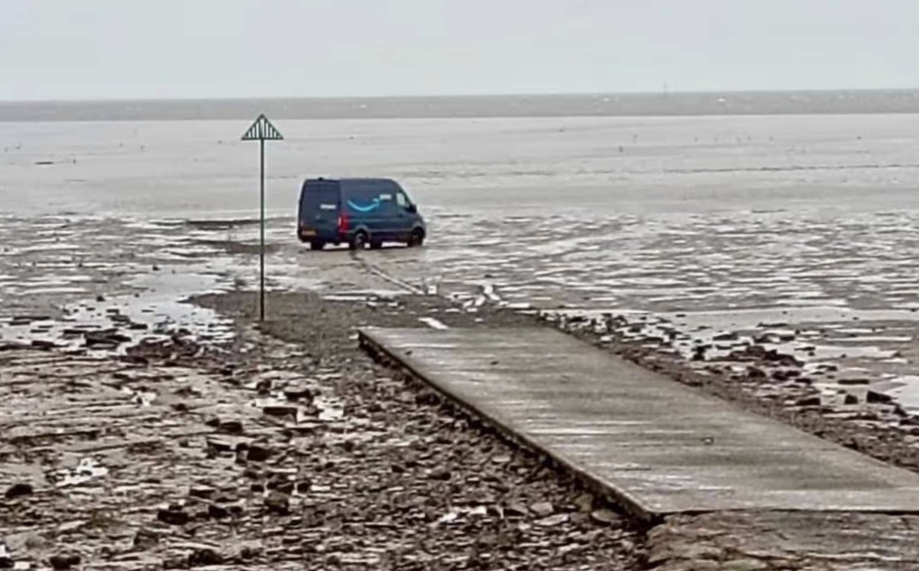Amazon Van in Sea: Essex Delivery Driver Stranded on Britain's Deadliest Tidal Path
